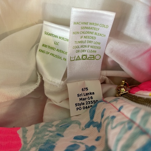 Lilly Pulitzer Pink Marigold Swept By The Tides Mini Skort Skirt - 2 - Picture 15 of 16